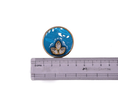 Light Blue Round Shaped Glass Pendant