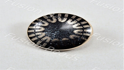 black-metallic-finish-button-shield-design