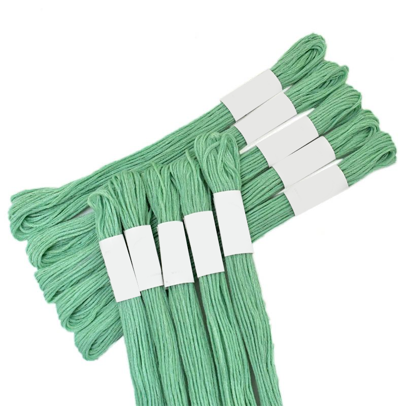 seagreencolorhandembroiderystrandedcottonthreads