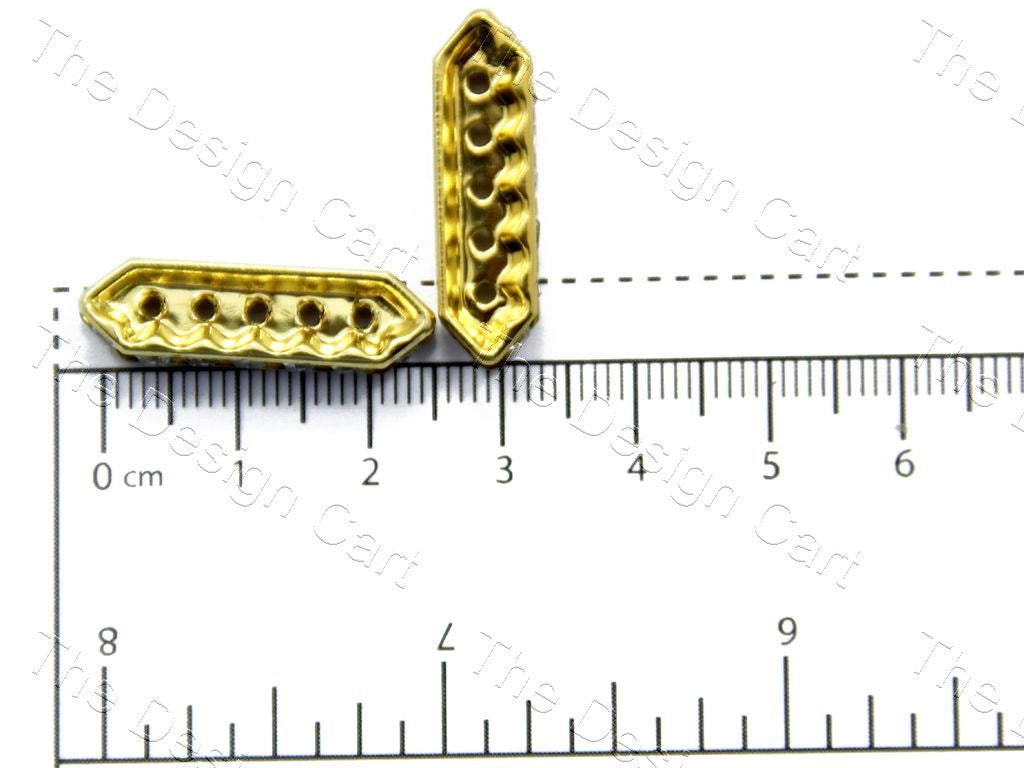 Golden 5-Hole Spacer Beads | The Design Cart (1380023369762)