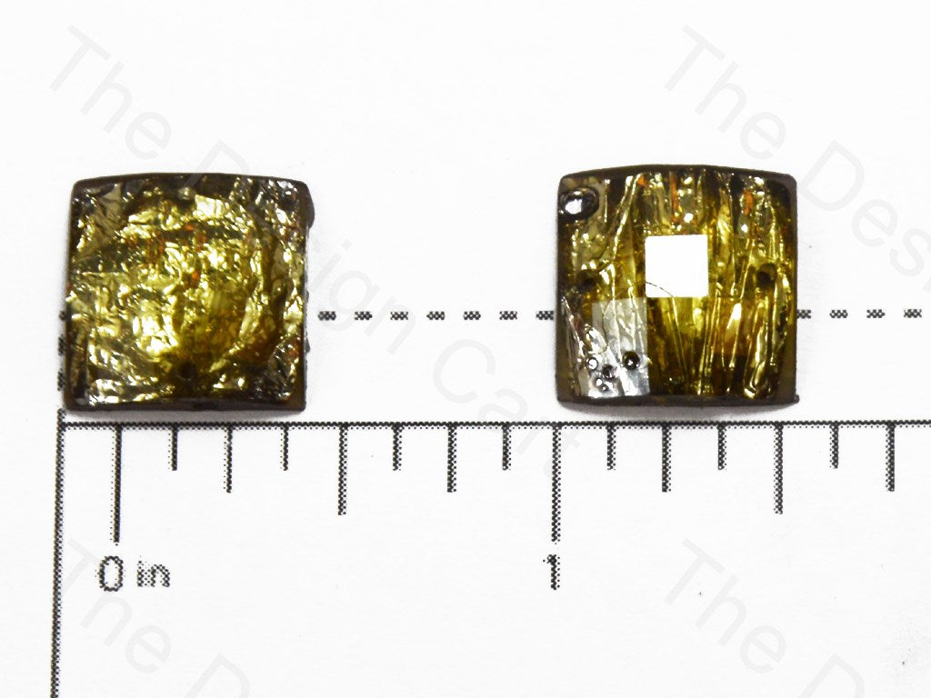 Faceted Golden Black Square Acrylic Stones | The Design Cart (1496940412962)