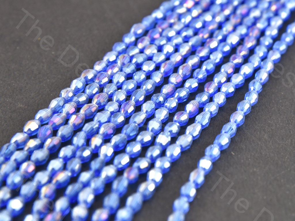 Blue Rainbow Drum Crystal beads (399625093154)