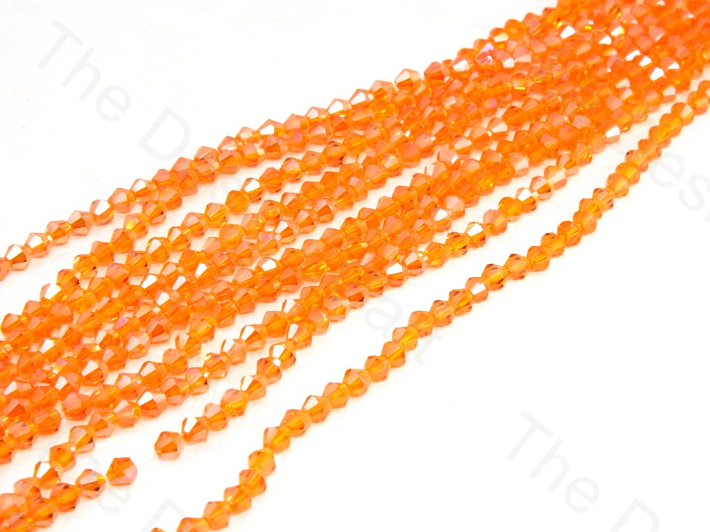 Orange Transparent Bicone Crystal Beads | The Design Cart (1557077884962)