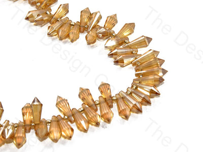 Golden Rainbow Top Hole Conical Crystal Beads | The Design Cart (552973959202)