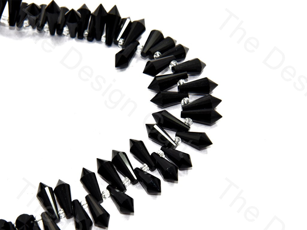Black Rainbow Top Hole Conical Crystal Beads | The Design Cart (552974123042)