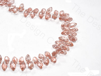 Baby Pink Transparent Top Hole Drop Crystal Beads | The Design Cart (552974286882)