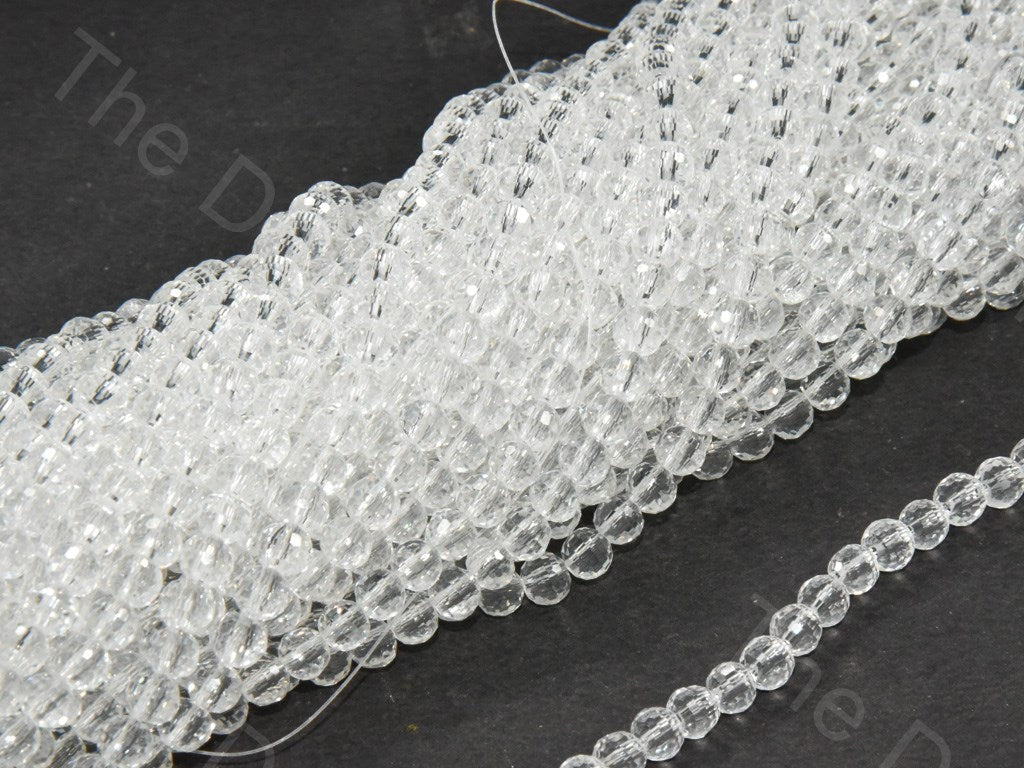 White Transparent 96 Cutting Spherical Crystal Beads | The Design Cart (560541564962)