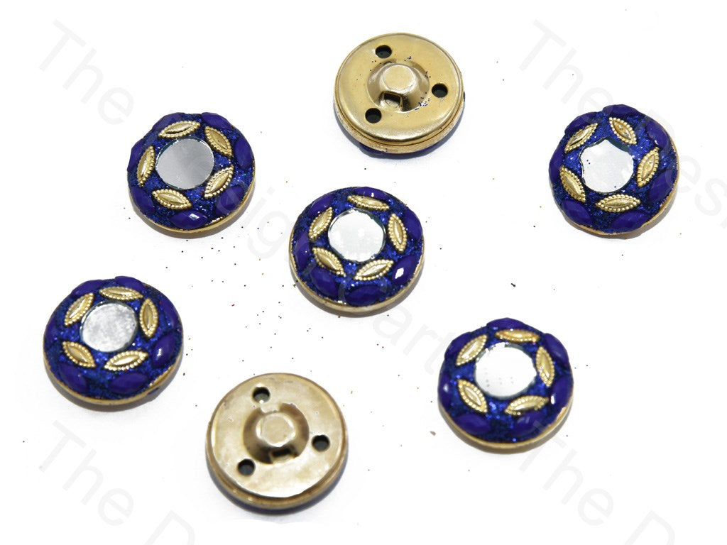 Blue Flower Glass Handcrafted Buttons (426950295586)