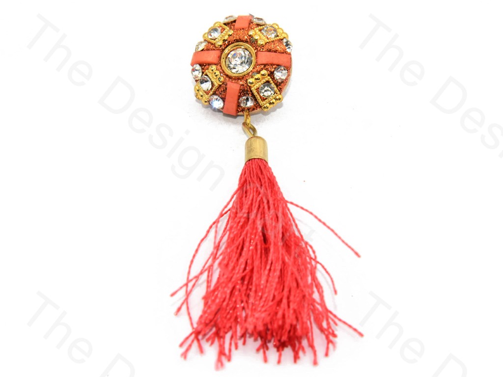 Red Stone Tassel Buttons (444300165154)