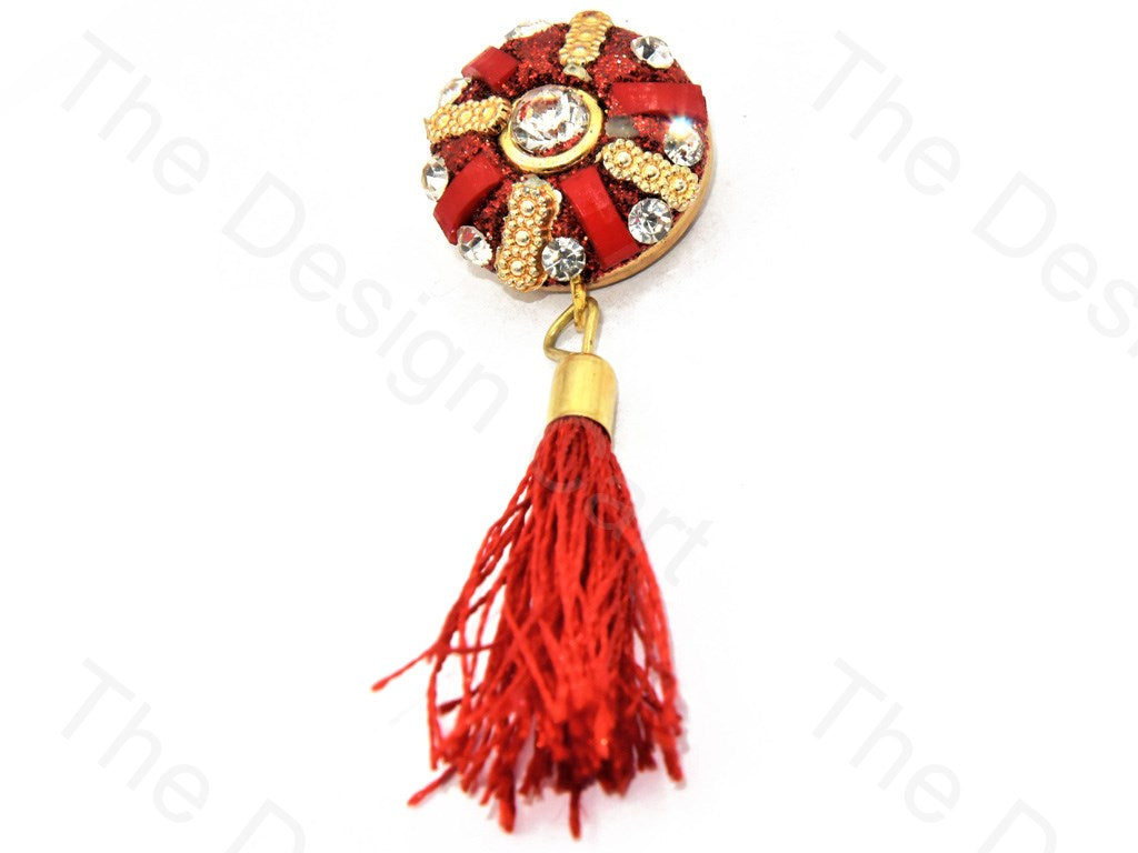 Red 3 Bars Tassel Buttons (444300394530)