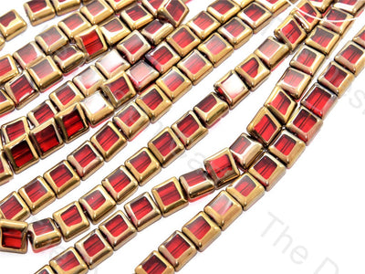 Red Golden Border Designer Beads | The Design Cart (546566471714)