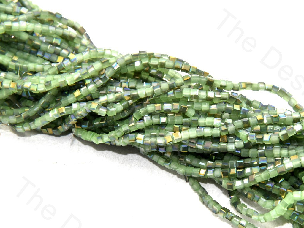 Green Golden Dual Tone Cubic Crystal Beads Crystal Bead | The Design Cart (1557078179874)