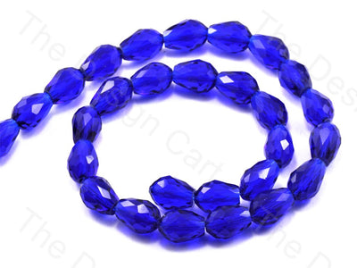 Blue Transparent Drop / Briolette Crystal Beads | The Design Cart (1557076508706)