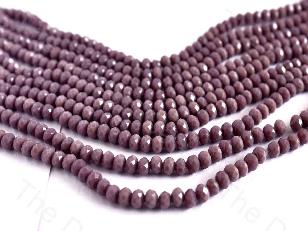 Purple Opaque Rondelle / Tyre Faceted Crystal Beads | The Design Cart (1557073199138)