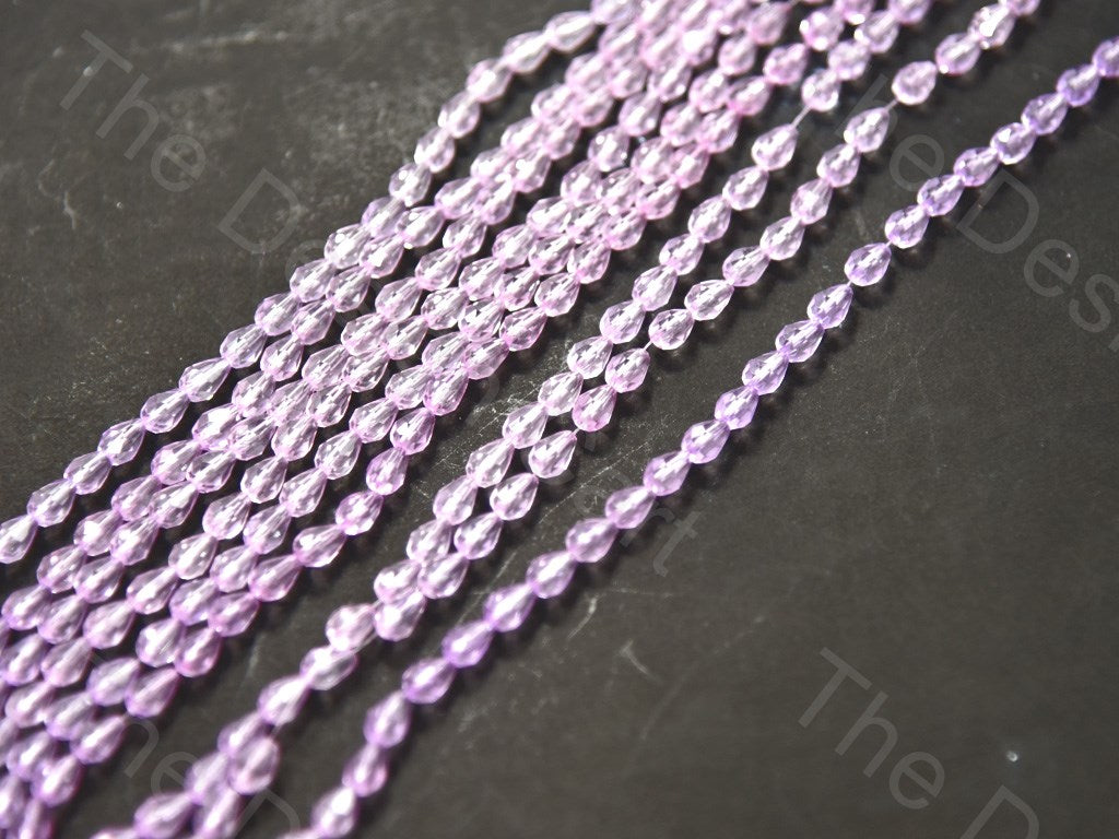 Lavender Transparent Drop / Briolette Crystal Beads | The Design Cart (1557078442018)