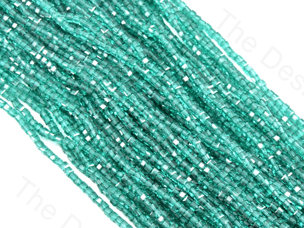 Teal Transparent Cubic Crystal Beads | The Design Cart (1380748328994)