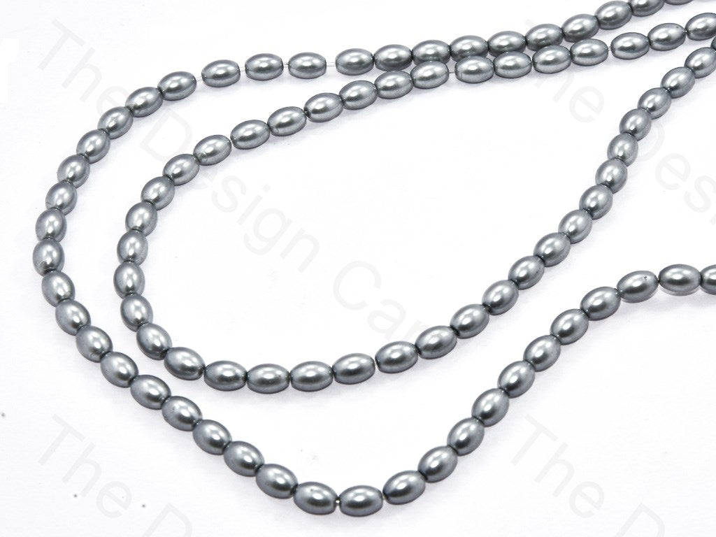 Gray Oval Shaped Glass Pearl | The Design Cart (531403571234)