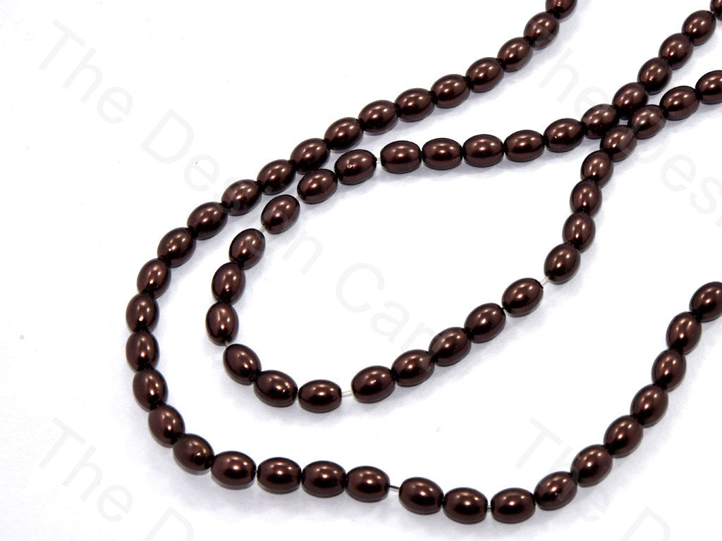 Bronze Oval Shaped Glass Pearl | The Design Cart (531403636770)