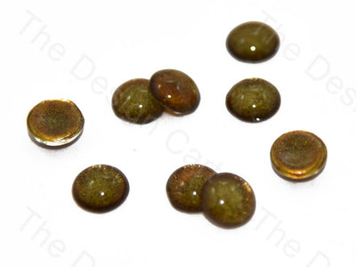 Brown Green Circular Glass Stones (401484021794)