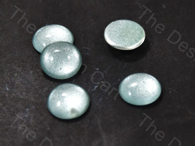 Silver Blue Circular Glass Stones (401483628578)