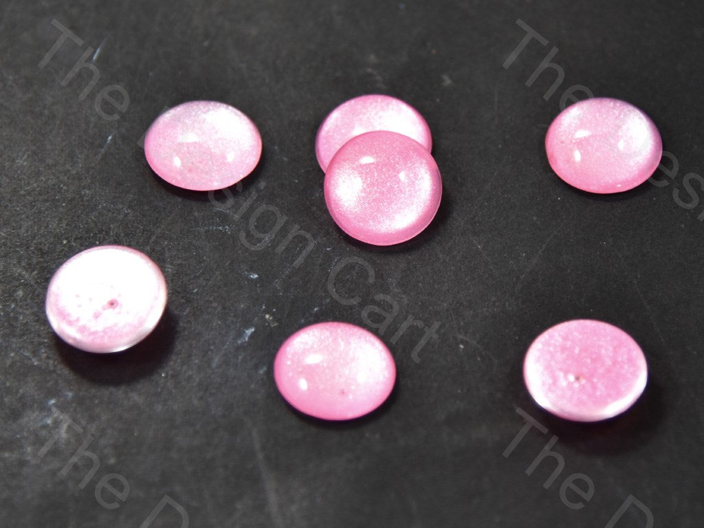 Pink White Circular Glass Stones (401483595810)