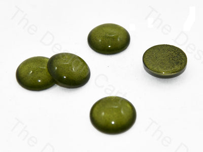 Peridot Green Circular Glass Stones (401483497506)