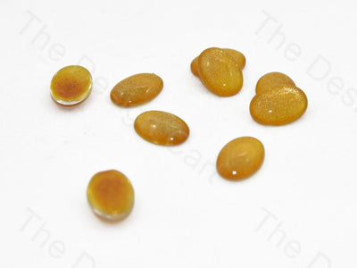 Pale Golden Oval Glass Stones (401482874914)