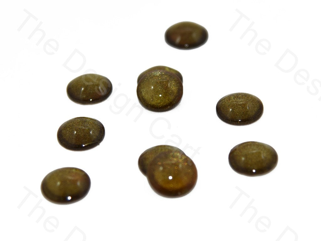 Dark Golden Brown Circular Glass Stones (401482776610)