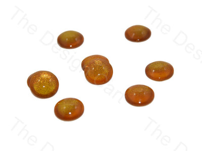 Golden Brown Circular Glass Stones (401482711074)