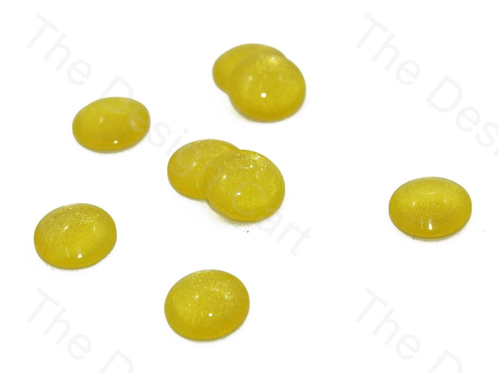 Bright Yellow Circular Glass Stones (401482645538)