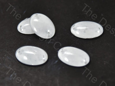 White Opaque Oval Glass Stones (401482514466)
