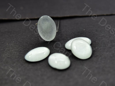 White / Transparent Oval Glass Stones (401482186786)