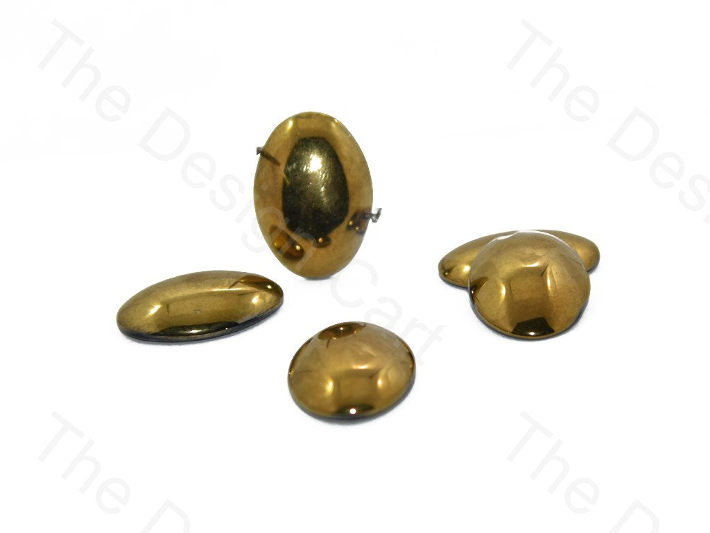 Golden Oval Glass Stones (401481990178)