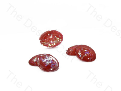 Red Oval Glass Stones (401481826338)