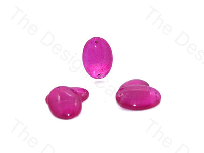 Rose Pink Oval Glass Stones (401481760802)