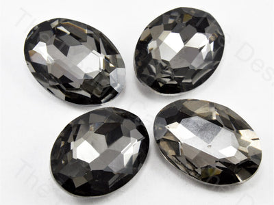 Gray Oval Shaped Glass Stones (11324158227)
