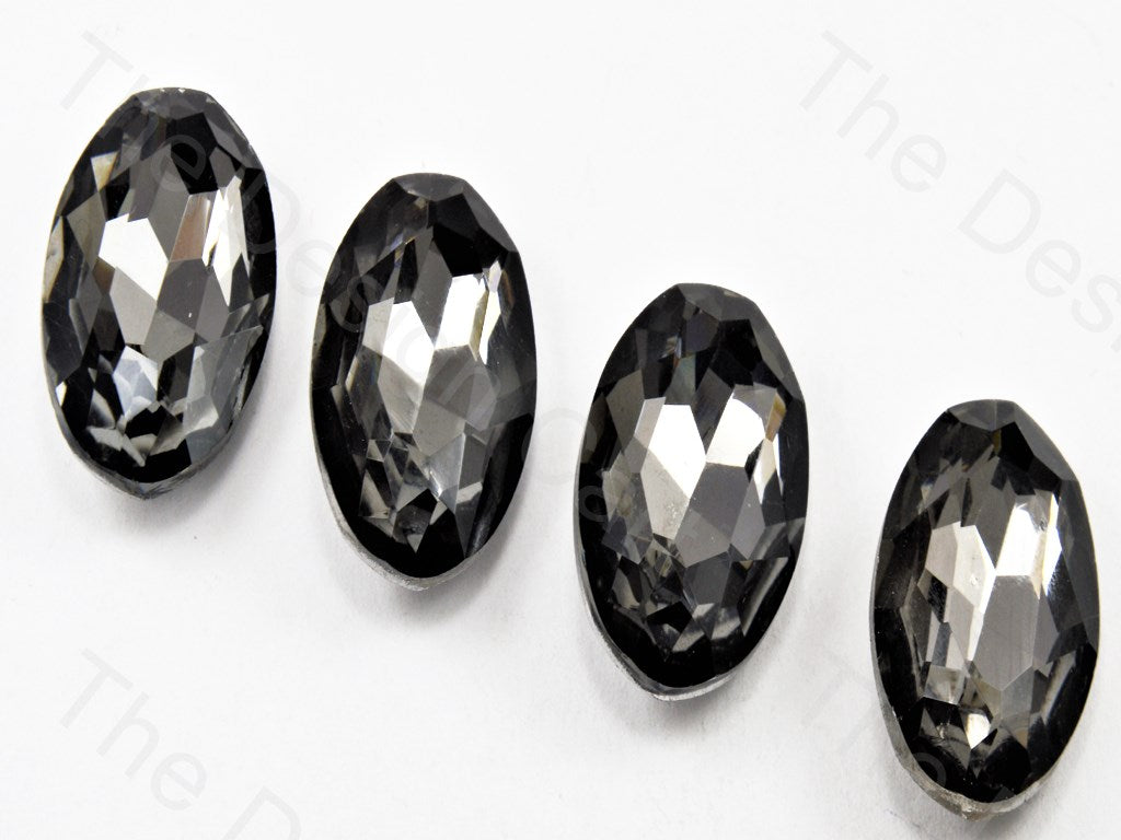 Gray Oval Shaped Glass Stones (11324158227)