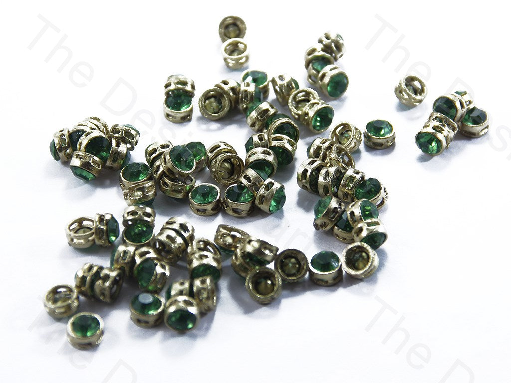 Green Circular Golden Kundan Stones | The Design Cart (1492738605090)