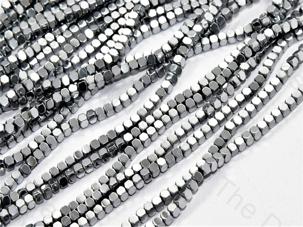 Silver Cubic Metallic Look Beads | The Design Cart (549555961890)