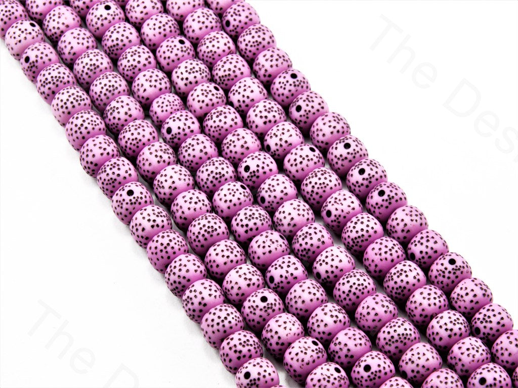 Purple Plastic Printed Beads | The Design Cart (1557076738082)