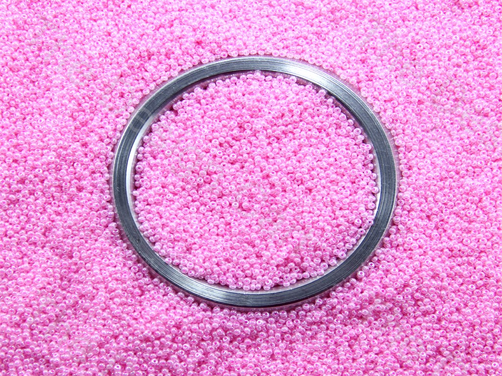 Baby Pink Opaque Lustre Preciosa Round Seed Beads (1426892324898)