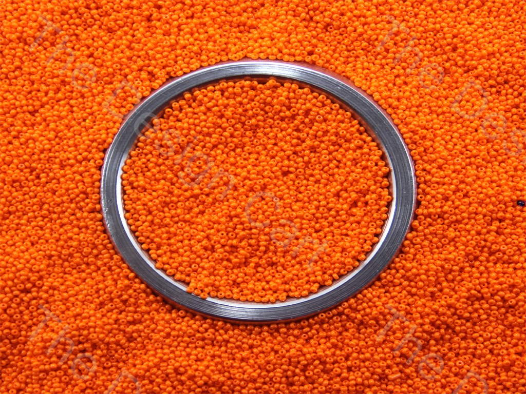 Bright Orange Opaque Preciosa Round Seed Beads (1426892750882)