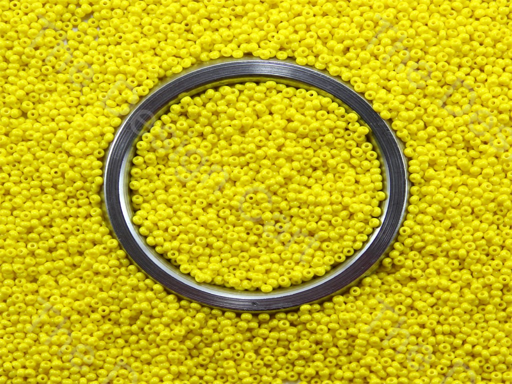 Matte Yellow Opaque Preciosa Round Seed Beads (1426893668386)