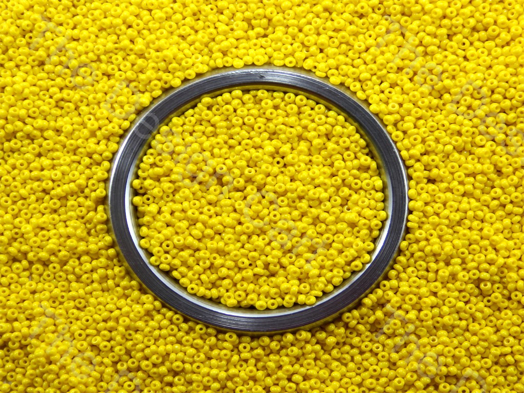 Dark Yellow Opaque Preciosa Round Seed Beads (1426894487586)