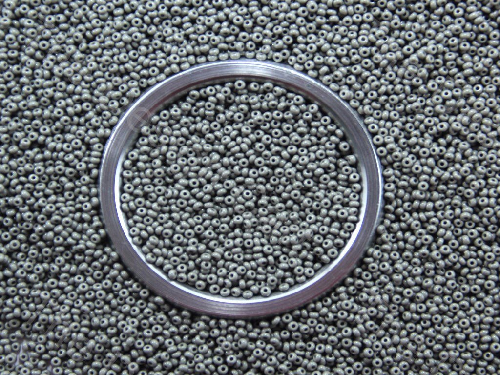 Gray Opaque Preciosa Round Seed Beads (1426894913570)