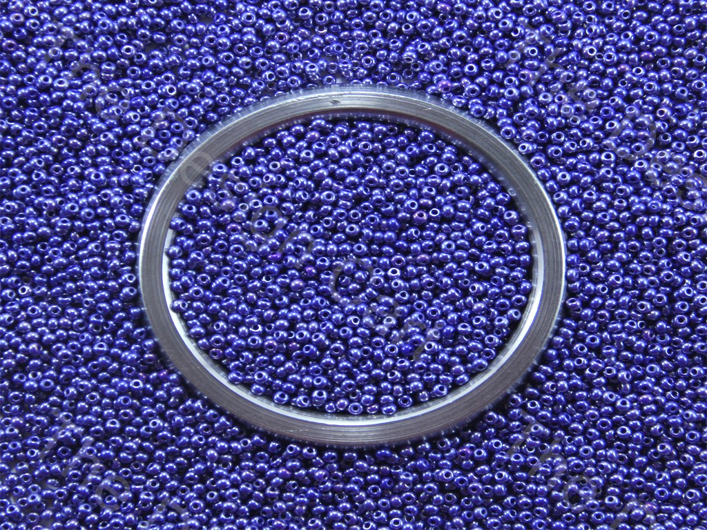 Steel Blue Opaque Lustre Preciosa Round Seed Beads (1426895274018)