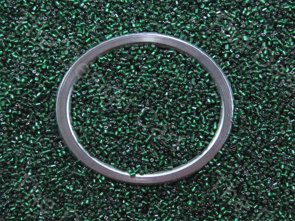 Green Silverline Preciosa Cut Seed Beads (1426896420898)