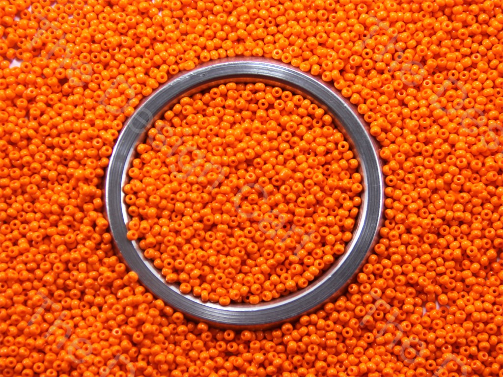 Sunny Orange Opaque Preciosa Round Seed Beads (1426896781346)