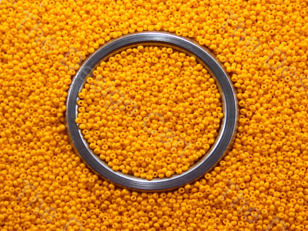 Sunny Yellow Opaque Preciosa Round Seed Beads (1426896912418)