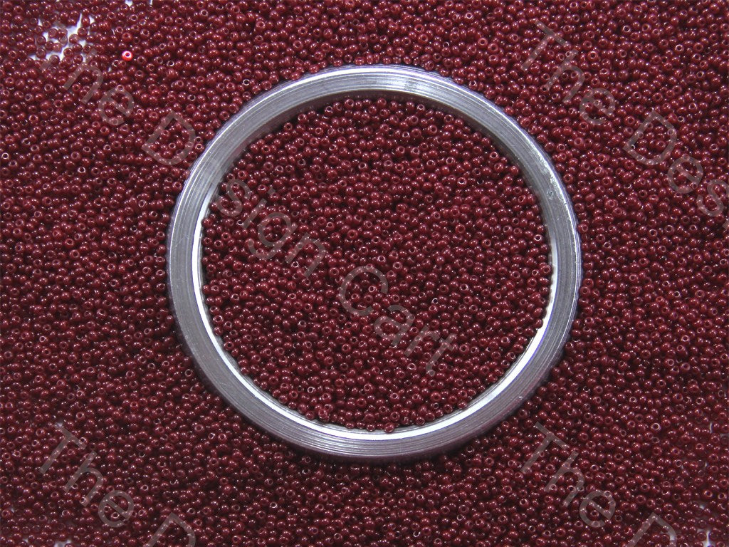 Deep Maroon Lustre Opaque Preciosa Round Seed Beads (1426897174562)